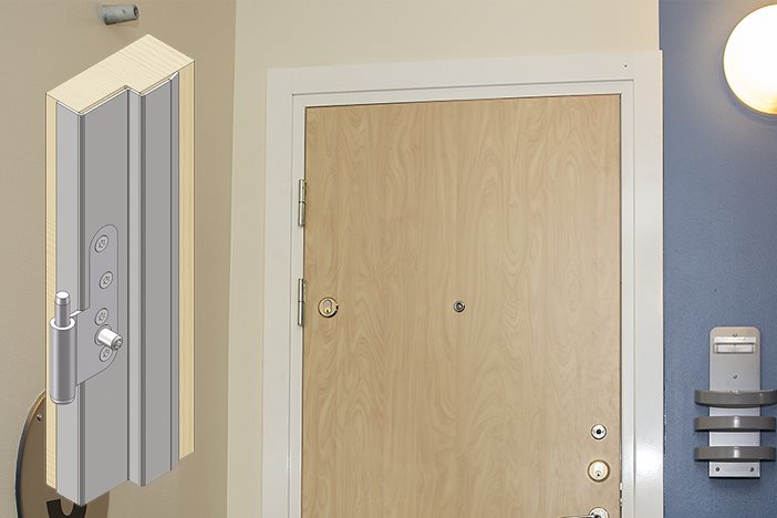 Minikarm för effektivt utbyte av dörrkarmar